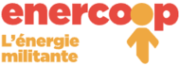 Logo enercoop l'énergie militante rouge et jaune